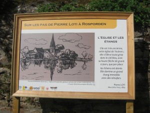 panneau sur les pas de Pierre Loti à Rosporden