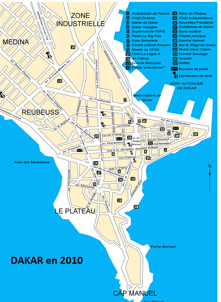 carte Dakar en 2010 - JX1953