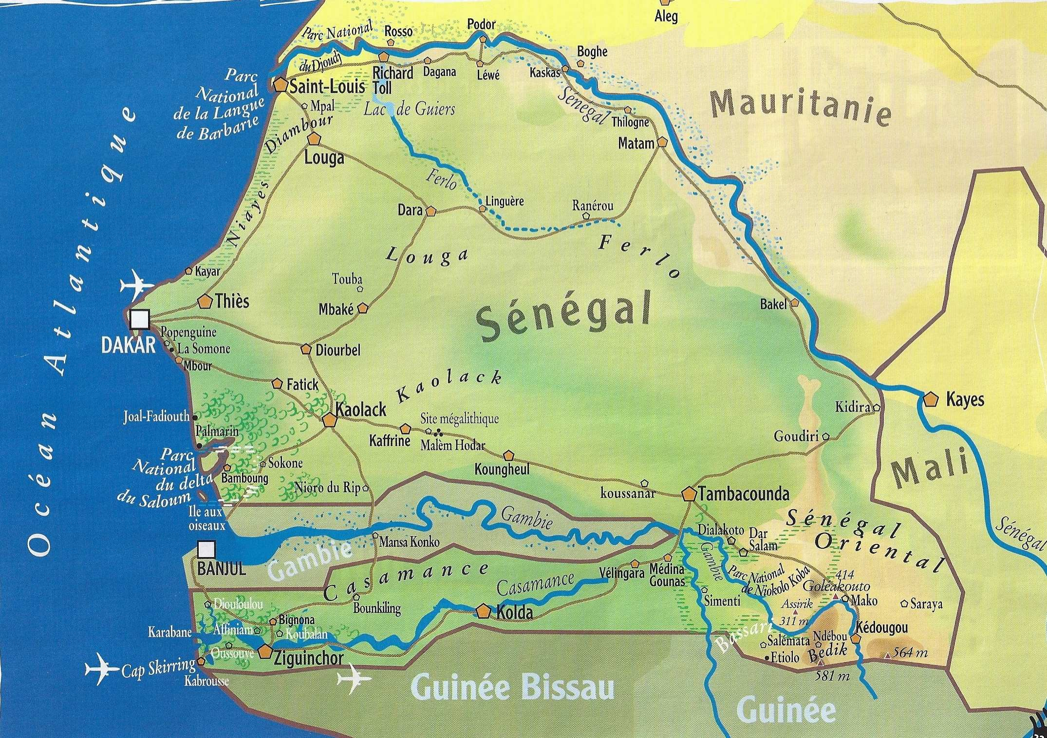 carte Sénégal