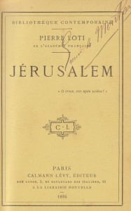 couverture ancienne livre Jérusalem