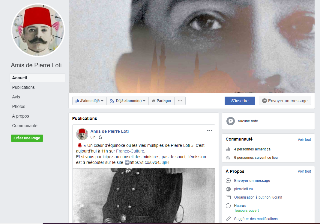 Page facebook
