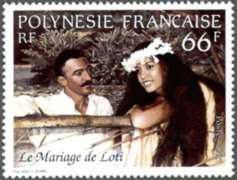 Loti timbre 1995 66 F Polynésie française Mariage Loti