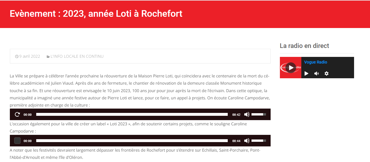 Evènement Loti 2023-2