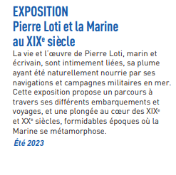 expo Loti musée marine Rochefort
