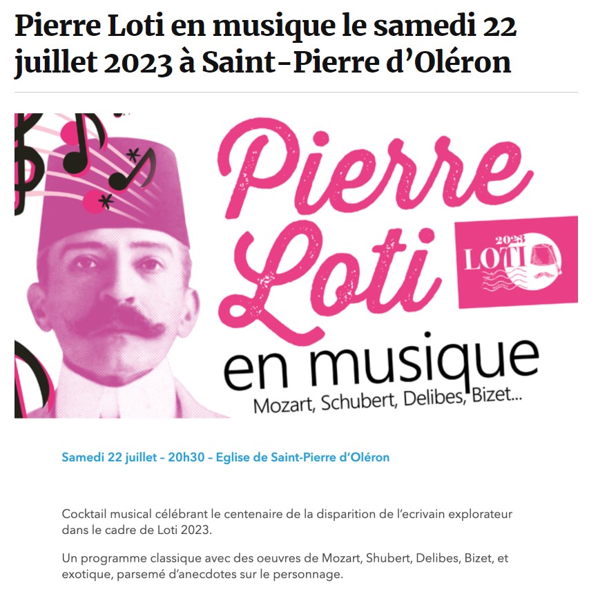 Pierre Loti en musique
