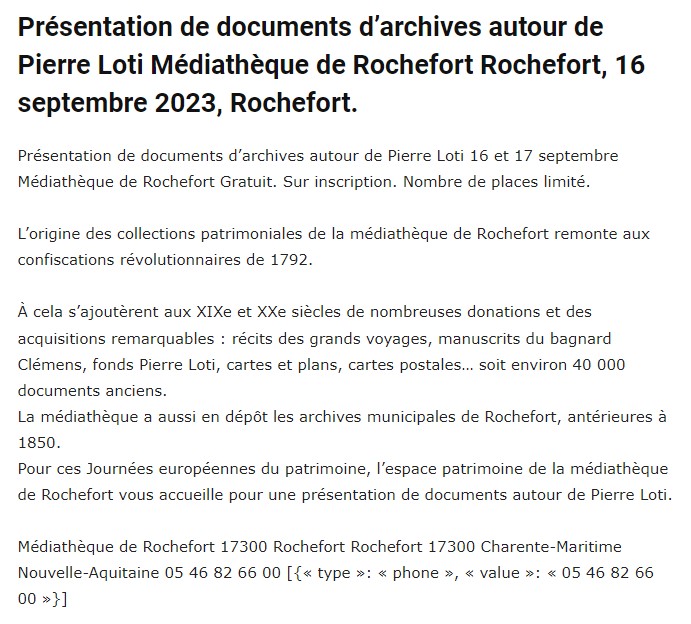 2-Présentation documents Loti médiathèque Rochefort