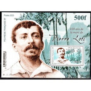 timbre-polynesie-2023-bloc-100-ans-de-la-mort-de-pierre-loti