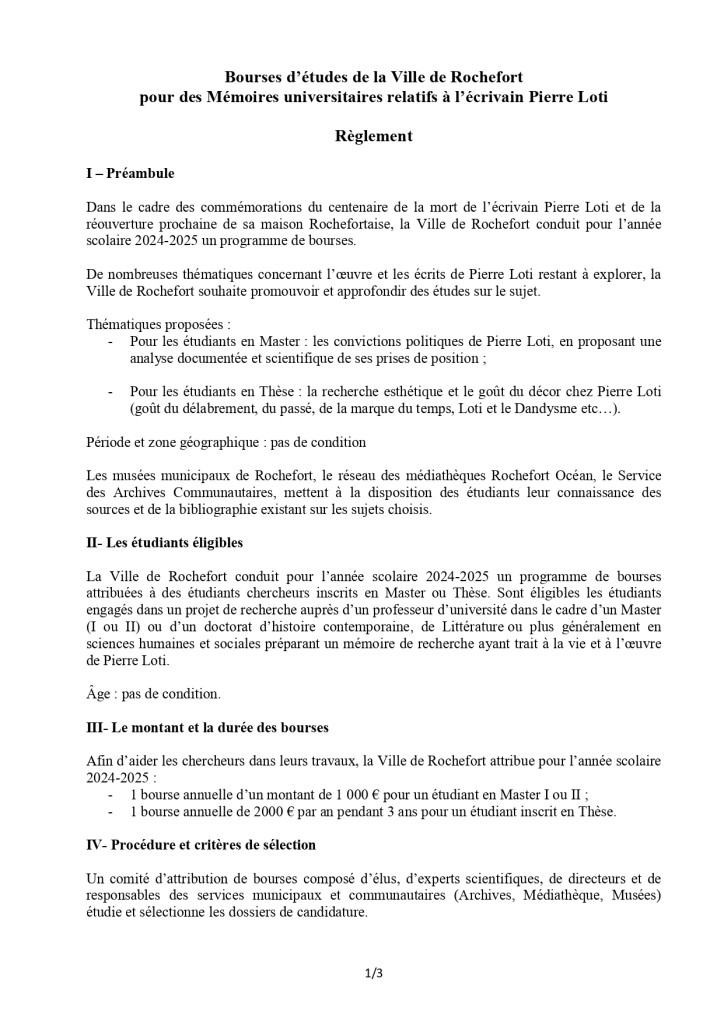 Ville de Rochefort - Réglement Bourses Pierre Loti 2024-2025_page-0001